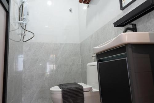 Ένα μπάνιο στο Bricks Guesthouse