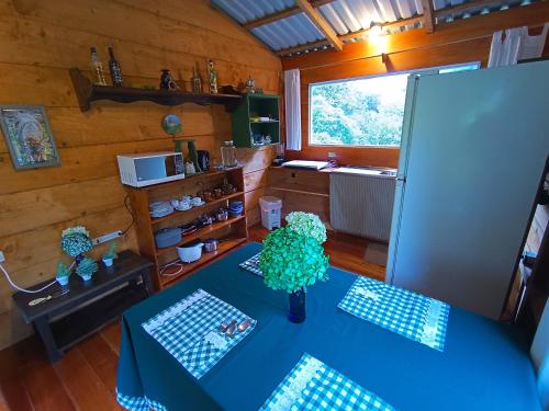 Kuchyň nebo kuchyňský kout v ubytování Finca La Picuda Quetzal Cottage