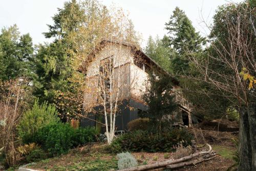 an old house in the woods with trees at Water Mtn Views, Forest Walk To Beach! in Clinton
