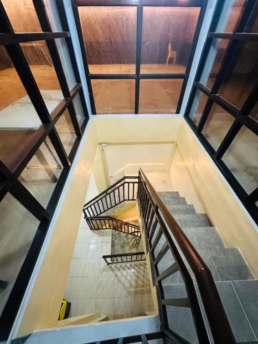 an overhead view of a staircase in a building at Cris&Mar Homestay Extension in Burgos