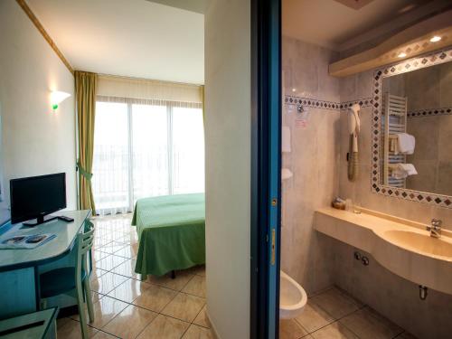 Kúpeľňa v ubytovaní Hotel Sileoni
