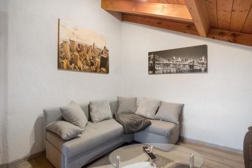 Χώρος καθιστικού στο Ferienwohnung Weitblick Grassau