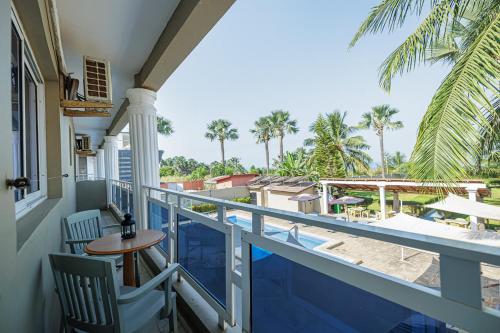 Rõdu või terrass majutusasutuses Ocean Villa Heights
