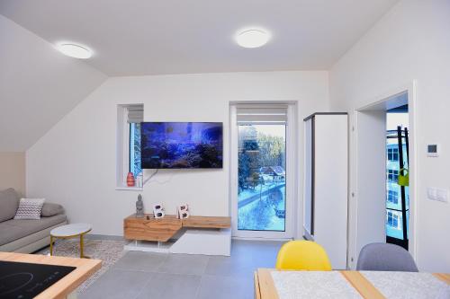 TV a/nebo společenská místnost v ubytování Apartmán Relax Pernink