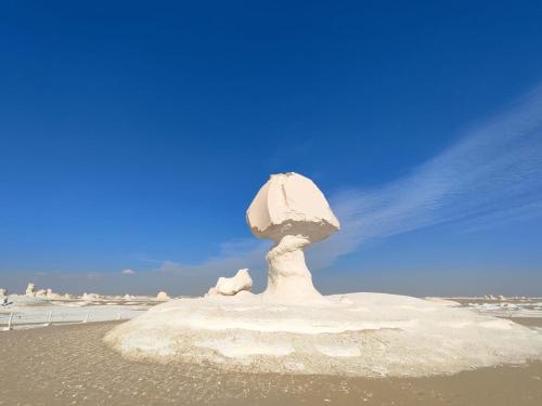 a snow sculpture on a beach with a blue sky at Oasis Panorama Hotel in Bawiti