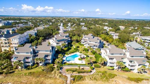 an aerial view of a large house with a pool at SG8C: 8C Seagrove Villa in Isle of Palms