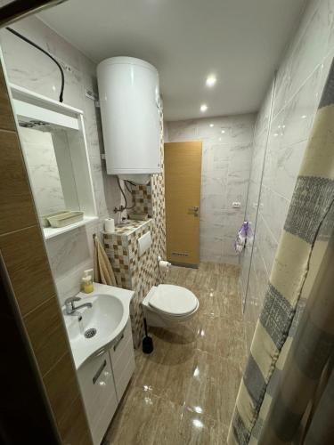 Vannituba majutusasutuses Apartman Anastasija