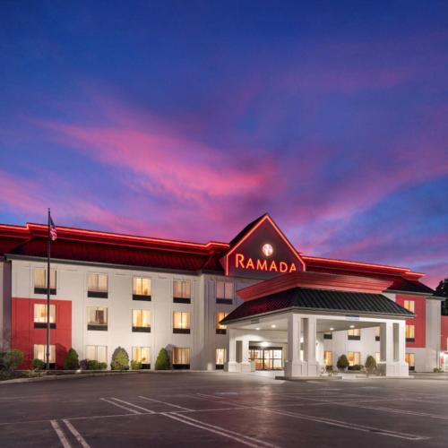 a rendering of a ramada hotel with a parking lot at Ramada by Wyndham Harrisburg/Hershey Area in Harrisburg