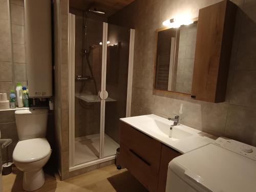 Koupelna v ubytování Studio rénové 4 pers - Sud - Balcon - Parking inclus - FR-1-445-213