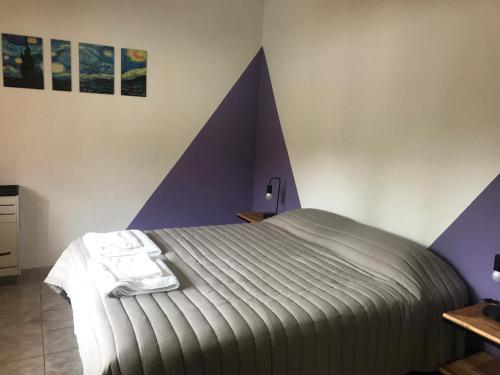 Postel nebo postele na pokoji v ubytování Casa Alem con vista a la montaña