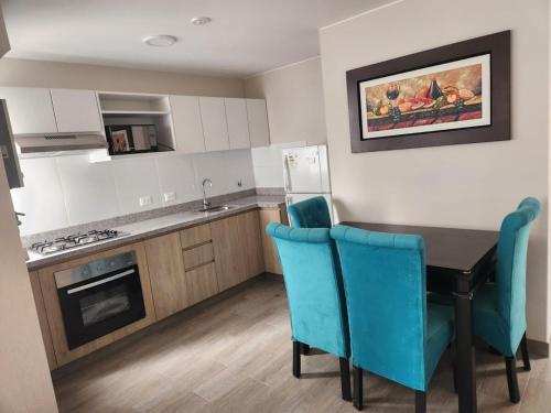 Kuchyň nebo kuchyňský kout v ubytování Apartamento en Lima