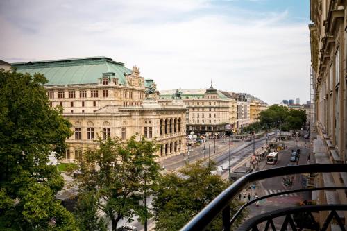 Ein allgemeiner Blick auf Wien oder ein Stadtblick von des Hotels aus