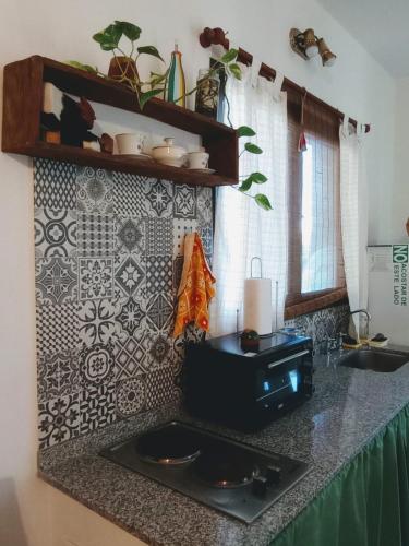 Dapur atau dapur kecil di Loma Linda Hostal y Posada Serrana