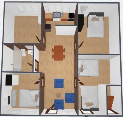 a floor plan of a house with a room at ECOMOMENTOS in Duitama