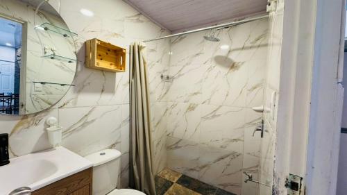 Koupelna v ubytování Jaco Park