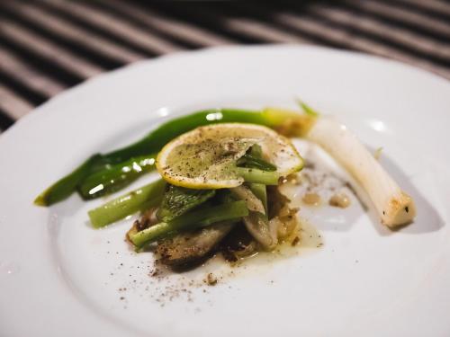 a plate of food with vegetables on a white plate at LATERAL - Vacation STAY 36594v in Shiojiri