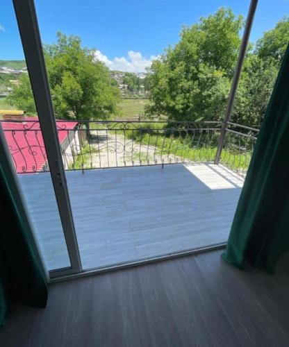 a view of a tennis court from a window at Dream Home in Vanadzor