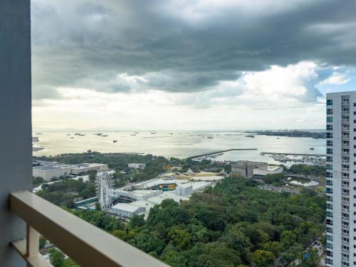 a view of the water from a building at GemstoneBR in SMDC Coast Residences in Manila