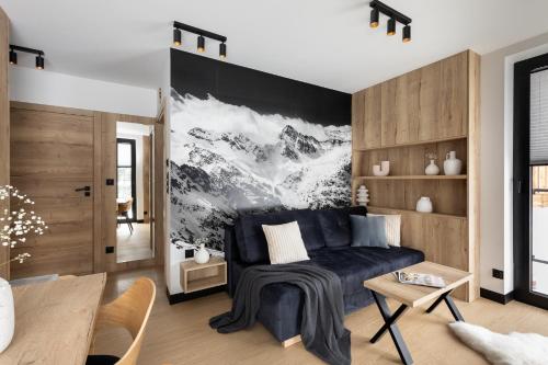 Ruang duduk di Cyrhla Apartamenty