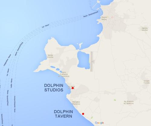 a map of dublin and the dublin suburbs at Dolphin Studios in Agia Anna Naxos