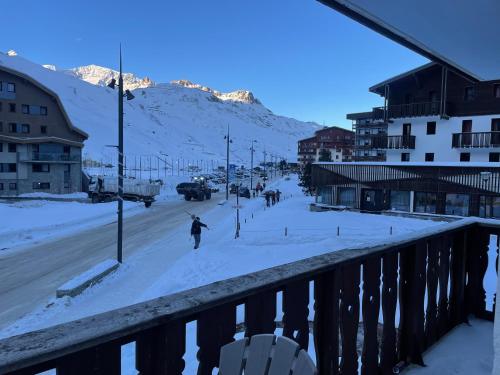 Studio cabine double balcon Tignes val claret ouvert toute l année