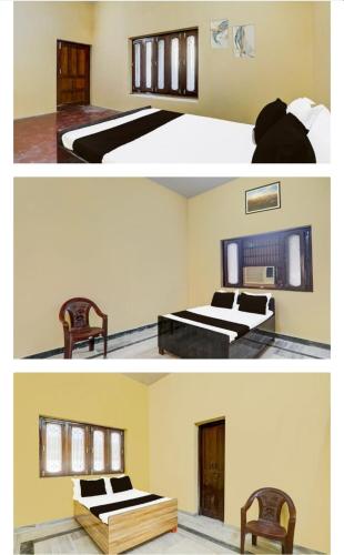 Vinayak Home Stay Ganganagarにあるベッド