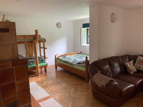 Postel nebo postele na pokoji v ubytování Chata na Bunči