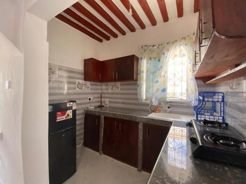 Kuchyň nebo kuchyňský kout v ubytování Kipepeo apartment