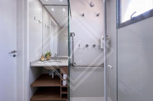 Koupelna v ubytování Zainalofts7Vila Mariana ao lado metrô, CASV 37 ID