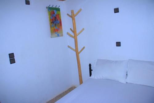 Postel nebo postele na pokoji v ubytování golden sand appartment