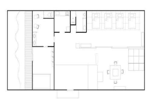 a floor plan of a house at Kinzan Villa in Izu
