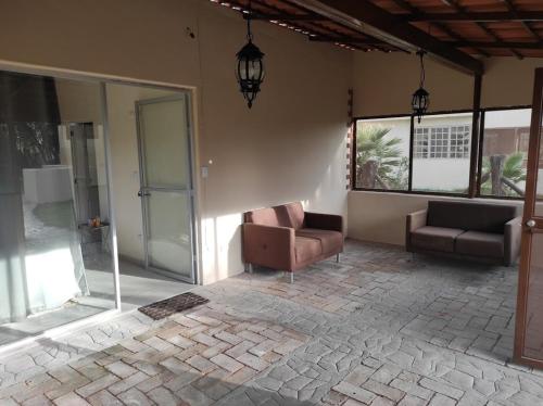 Χώρος καθιστικού στο Cabaña Hacienda Ridvan