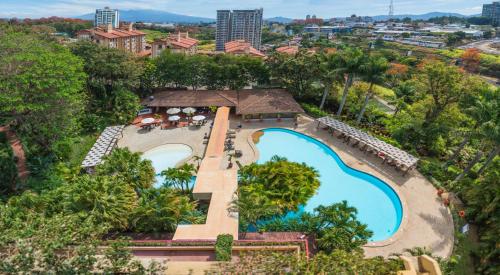 an overhead view of a pool at a resort at Barceló San José in San José