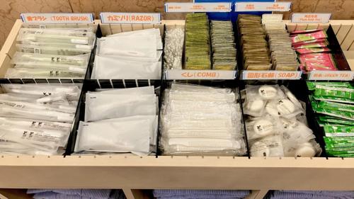 a shelf filled with lots of different types of food at Toyoko Inn Hachinohe Ekimae in Hachinohe