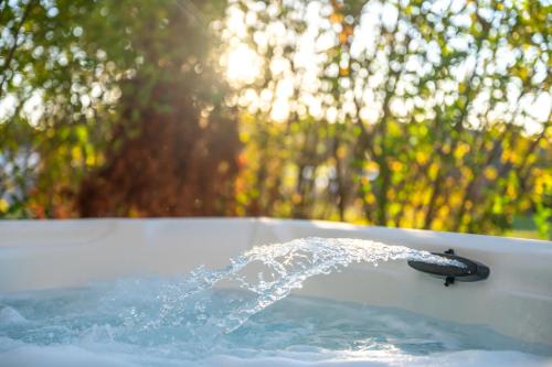 a bird is splashing in a bath tub at New Renovated vacation house in Brady Park