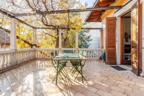 a patio with a table and chairs on it at Le Terrazze di Cesy in Brescia