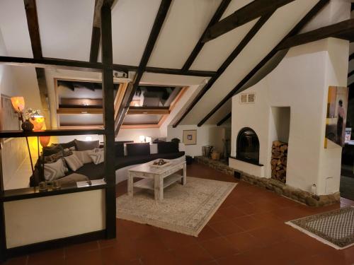 Χώρος καθιστικού στο Exklusive Dachgeschosswohnung mit Harzblick