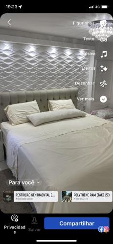 Ένα ή περισσότερα κρεβάτια σε δωμάτιο στο Apartamento com toda mobília nova de frente para o mar praia de iracema