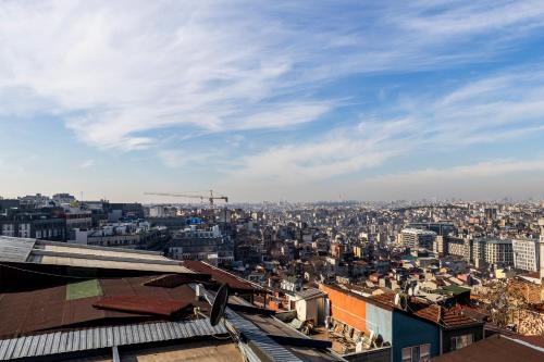 a view of a city from the top of a building at Santa Rio Gold Taxim Hotel in Istanbul