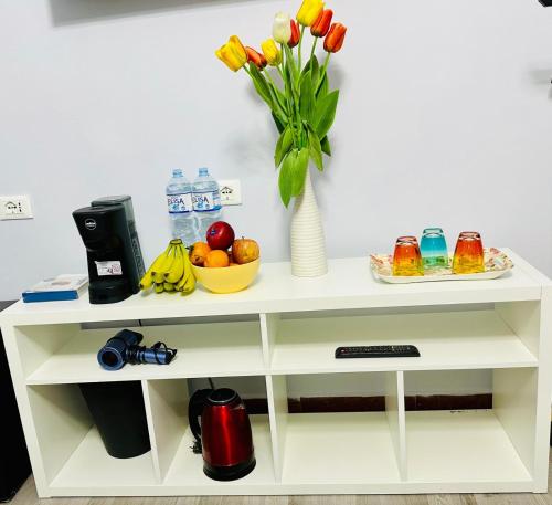 Příslušenství pro přípravu čaje a kávy v ubytování Termini luxury home