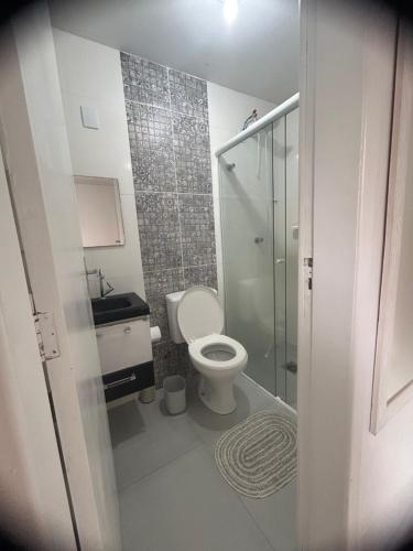 Koupelna v ubytování Apartamento da Paty