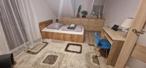 Postel nebo postele na pokoji v ubytování Cudowny Zakątek z Ogrodem i Basenem