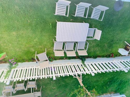 an aerial view of chairs and a house at KB Villas 58 in Bình Sum