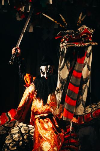 a person in a costume holding a sword at HÏSOM in Ōda