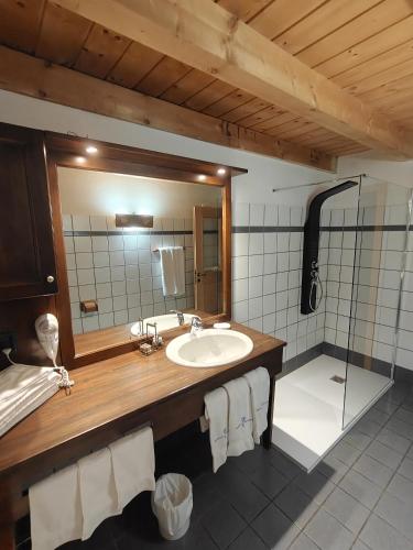 Koupelna v ubytování Residence Ruetoreif