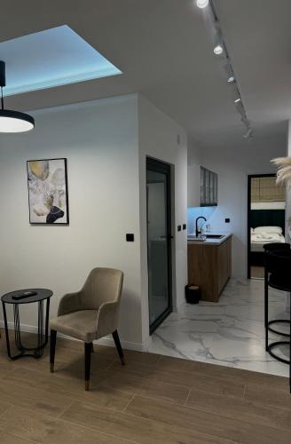 Dapur atau dapur kecil di Apartman Bor