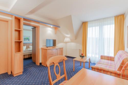 Μια τηλεόραση ή/και κέντρο ψυχαγωγίας στο Chalet Sonnenhang Oberhof