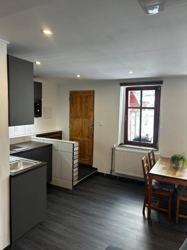 Kuchyň nebo kuchyňský kout v ubytování Apartmán Pod hrází Bedřichov