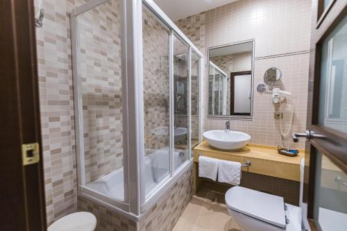 Koupelna v ubytování Hotel Machaco