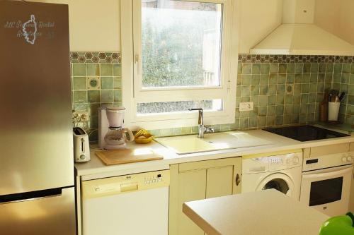 une cuisine avec un évier et un lave-vaisselle dans l'établissement A Casa Apa, à Pietrosella